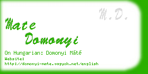 mate domonyi business card